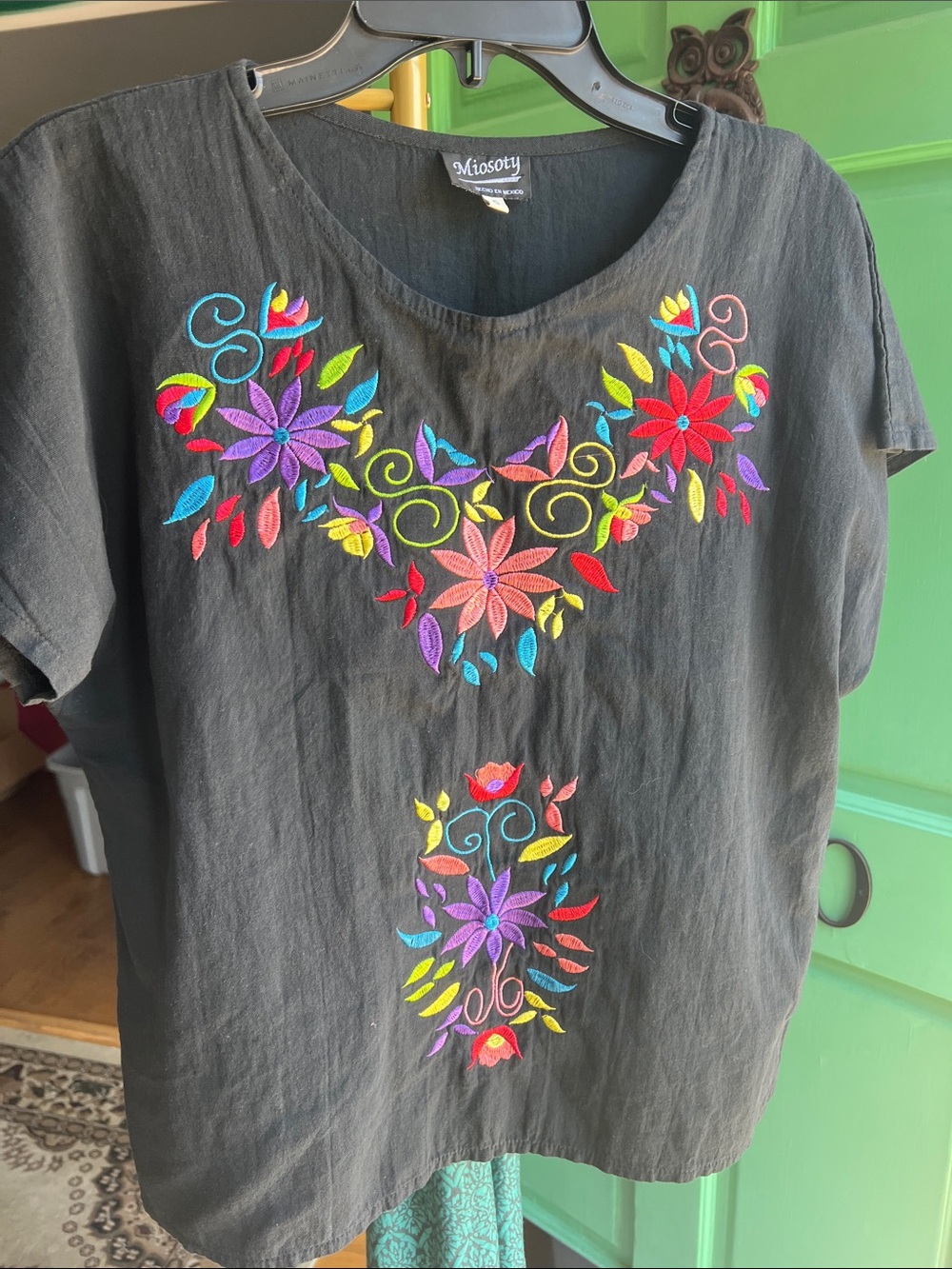 Traditional Handmade Mexican peasant Blouse ~ Large - New